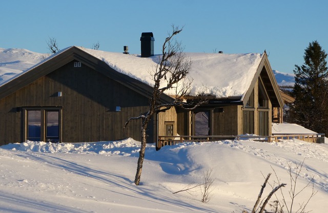 New mountain cabin with panoramic view, sauna, ski-in -ski-out