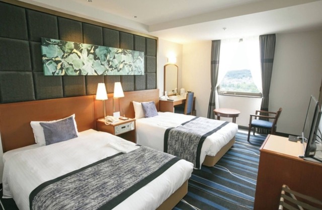 Nonsmoking 8F Twin Room Park View Free flat pa/Okayama Okayama