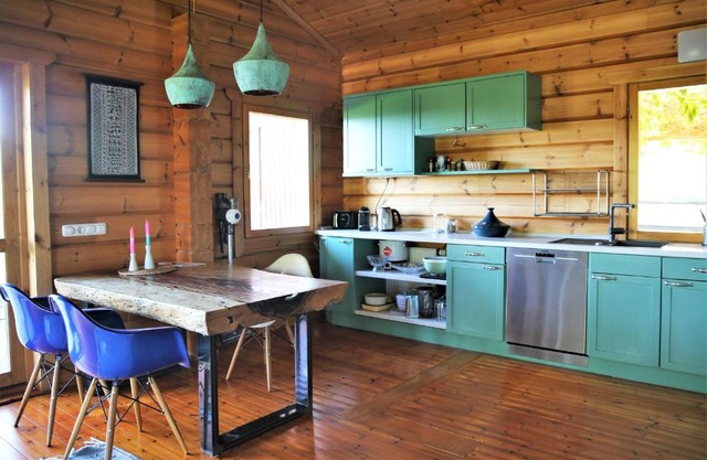 Norwegisches Blockhaus mit Gartensauna