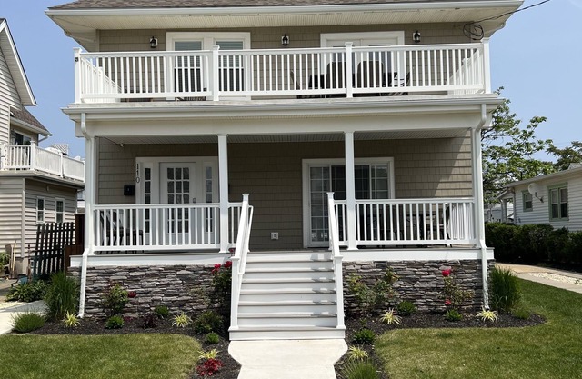 Ocean View, 4 houses from the beach! Comprised of 2nd & 3rd floor with balcony!