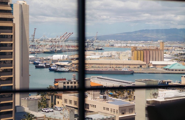 Ocean Views in Downtown Honolulu Studio with full kitchen, separate living room