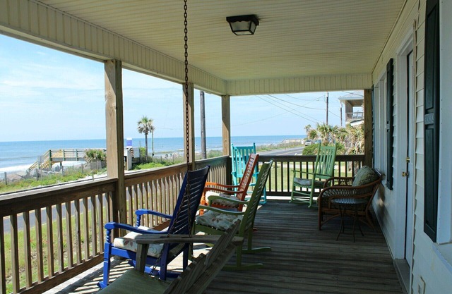 OCEANFRONT! Come and enjoy rocking on the front porch! Aug. 25-29 available.