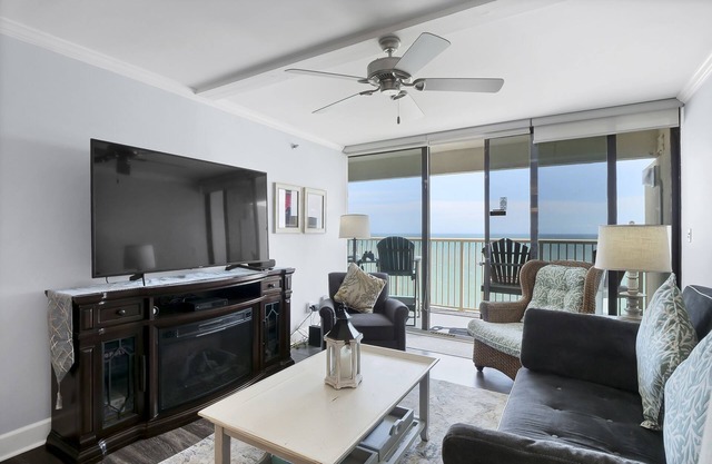 Oceanfront penthouse with private beach access. Two bedroom oceanfront condo.
