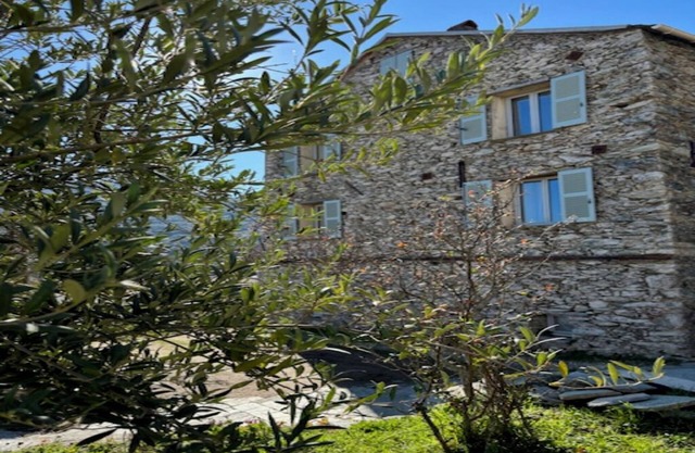 Old building with heated swimming pool