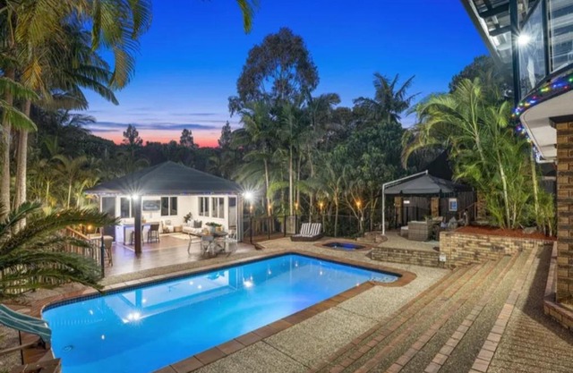 Paradise Retreat Resort Home with Waterfall & Pool on 2000m2