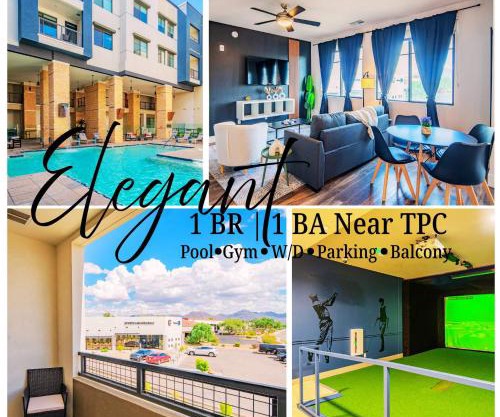 Peaceful 1BR Kierland Common, TPC Golf, Pool, Gym, W-D