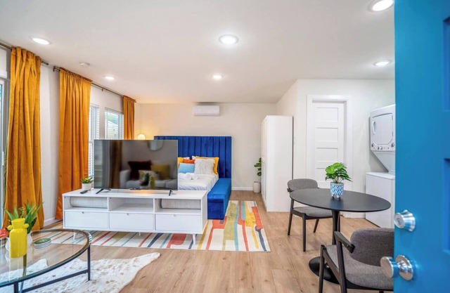Peaceful, colorful studio with everything you need