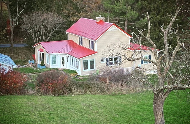 Peaceful country farmhouse.