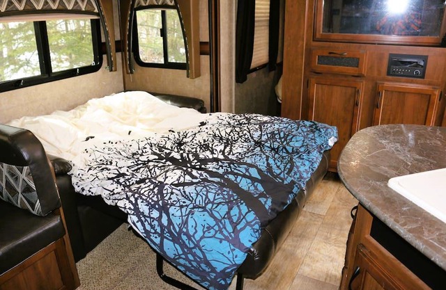 Pet and Cannabis Friendly Holiday Trailer surrounded by 35 acres of forest.
