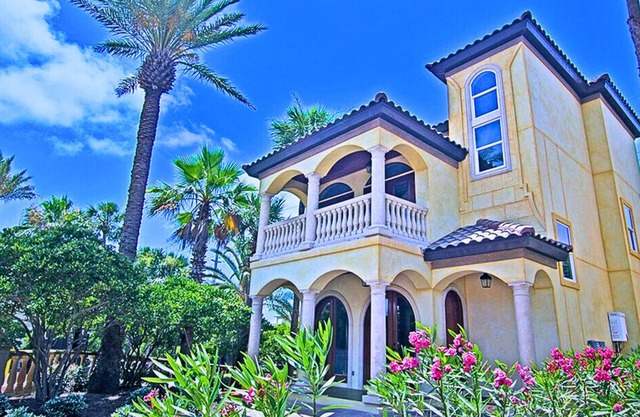 Pet-Friendly Mediterranean Villa | Lagoon Pool, Hot Tub + Beach Access