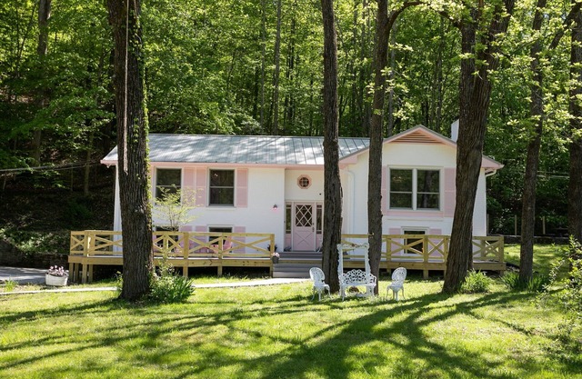 Pink Country Cottage w/Mini Donkey Duo in Nashville: Private, Wooded +Spacious