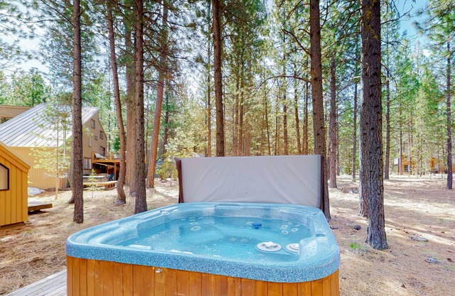 Placid dog-friendly home with gym, tennis court, firepit, sauna, pool, & hot tub