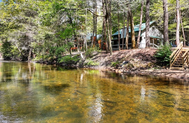 Prime Trout Water! River Front Cottage in the beautiful Blue Ridge Mountains.