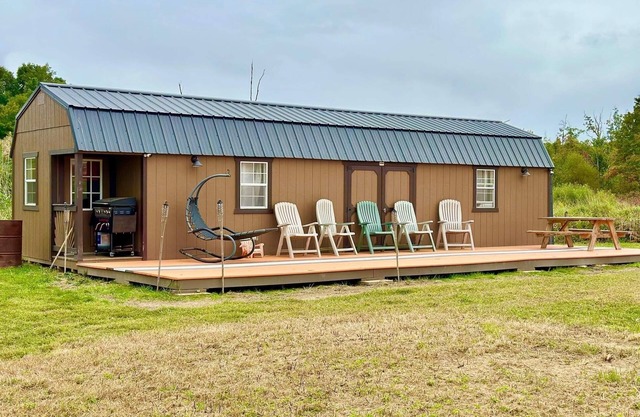 Primitive cabin with additional camping room