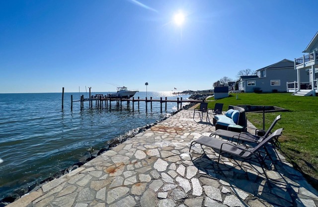 Private pier by Kurtz Beach pet-friendly Dock of the Bay