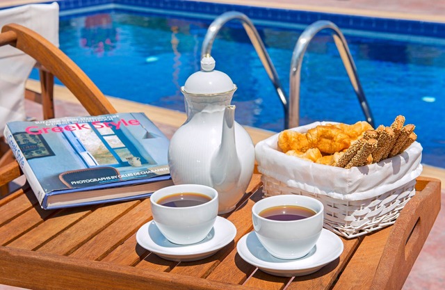 private pool villa Ideally located just 50m from sandy Lido beach in Faliraki