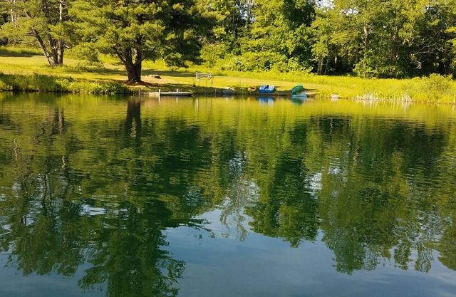 Private Waterfront on 6 Acres w/Swimming. Boats.Hot Tub.Fire Pit.Views. Hiking.