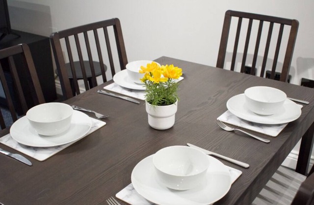 Recently refurbished apartment near town with parking included