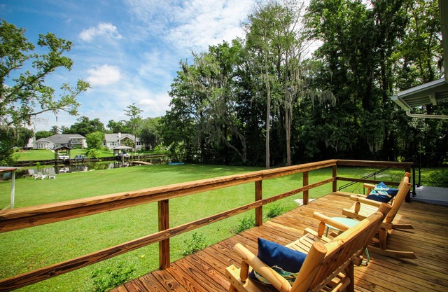 Relax and enjoy nature by the water or take a kayak adventure down the river