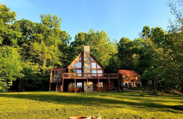 Relax & Recharge A Frame Retreat firepit hot tub sauna gym fishing forest escape