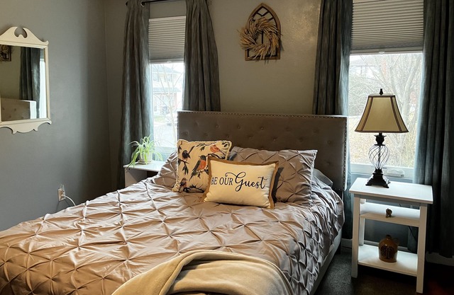 Remodeled home with a view, close to BGM airport.