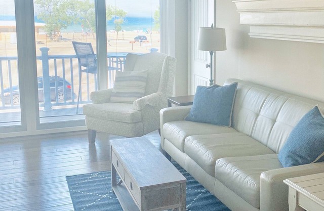 Right across from Beach and Grand Haven Pier! Beautiful Lake and Sunset Views!