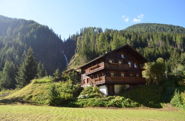 Romantic mountain chalet in idyllic location behind the waterfall at St Jakob