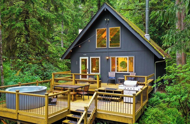 Romantic Mt Baker Cabin with a touch of Rustic Charm! Woodstove, Hot Tub, Pet friendly