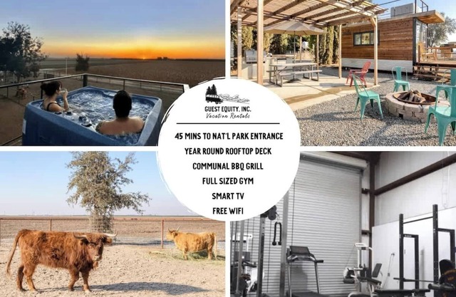 Rooftop Spa! Tiny Home on the Farm with Gym
