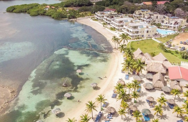 Room for 4 people with access to private beach