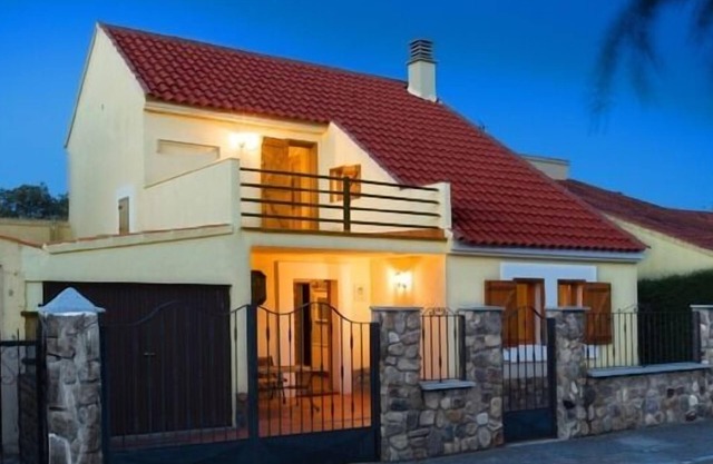 rural house with private garden and barbecue.