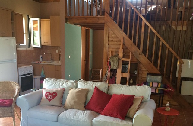 rural studio in olive grove with Olympian mountain views