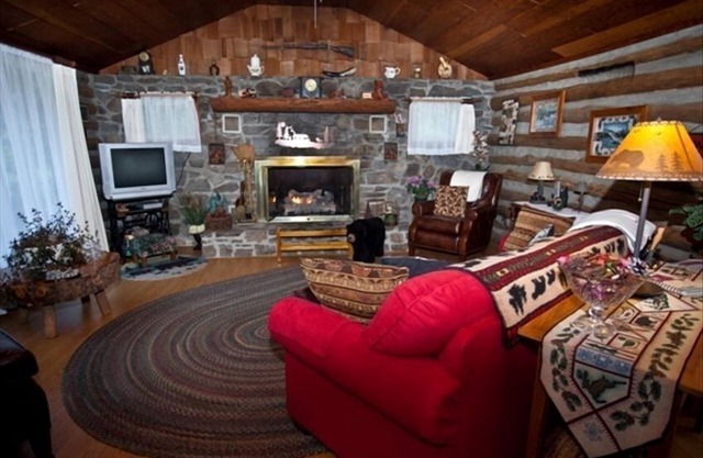 Rustic Chestnut Log Cabin Near Mt Pisgah
