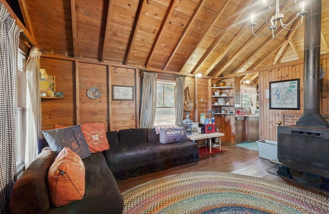 Rustic, dog-friendly lakefront cabin w/gorgeous lake views and private W/D