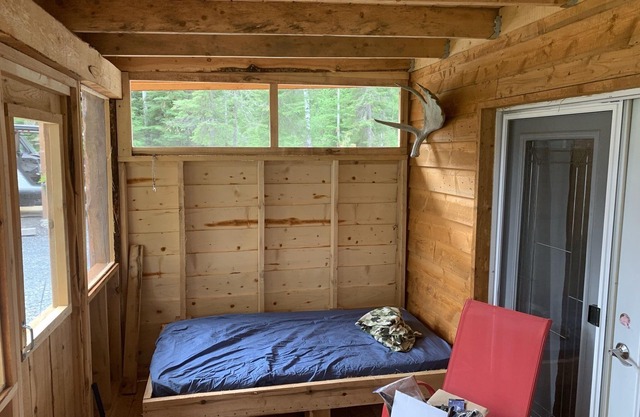 Rustic off grid cabin