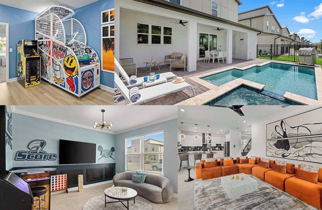 Sandy Feet Retreat | 5 BR Beach Villa w Game Rm, Themed Kids’ BR, Arcade, More!