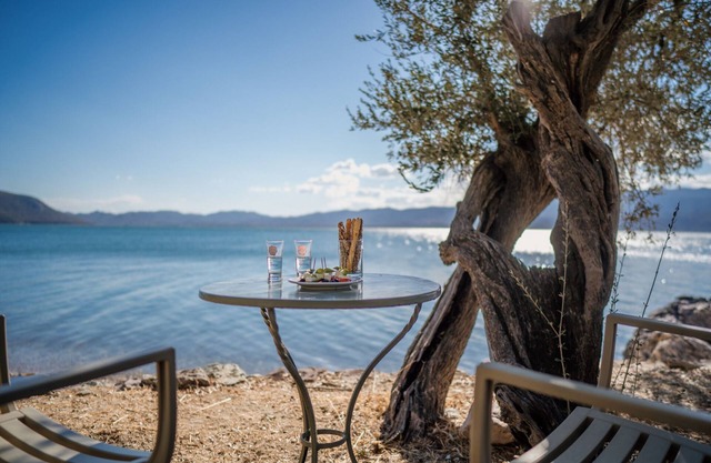 Seafront Away-from-it-all Stone House in Sunset Olive Grove