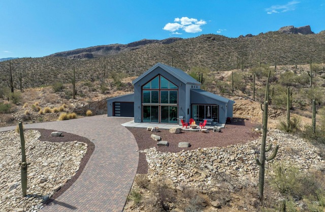 Secluded Desert Mountainside A-Frame with Stunning Views