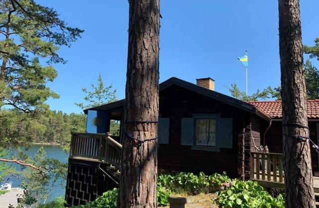 Secluded gem on an island in the Stockholm archipelago, forest plot and private jetty,