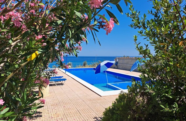 Simple seafront flat with pool in Ilia, Peloponnese, Greece