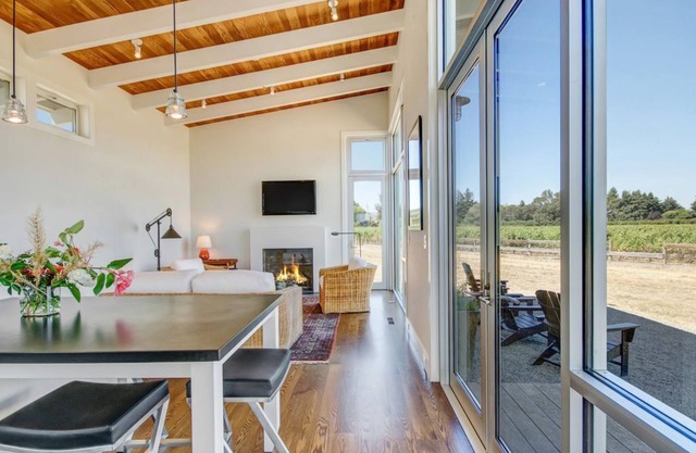 Sonoma-Napa Wine Country retreat. Surrounded by vineyards, views, & privacy