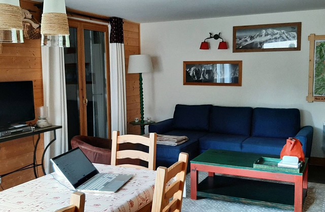 South-facing terrace, apartment refurbished in Savoyard chalet