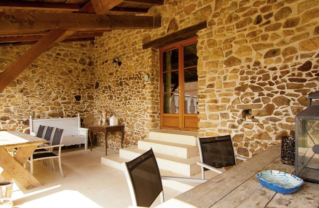Spacious holiday home with heated pool.