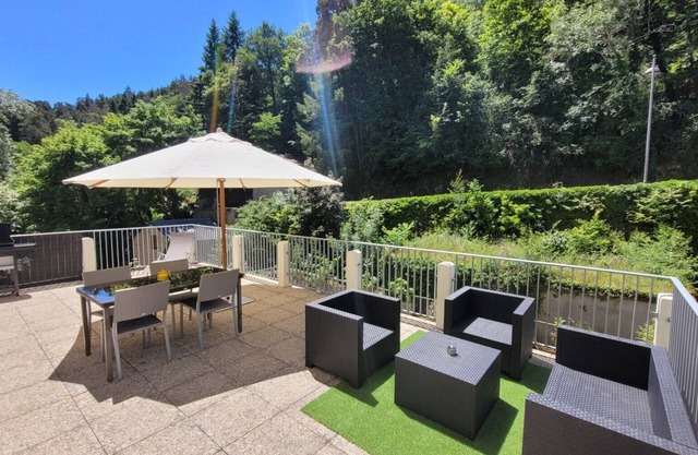 St Nectaire: Balneo apartment with large standing terrace