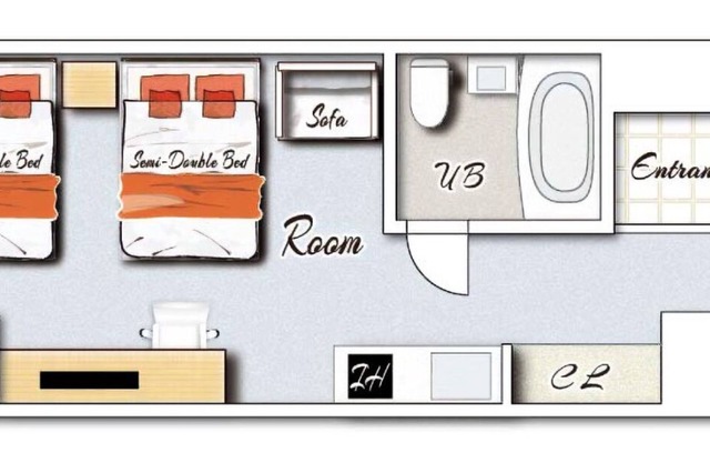 Standard Room 2 semidouble beds nonsmoking ro/Miyazaki Miyazaki