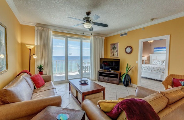 Stay by the Gulf! Stunning Views from Extra Large Balcony of this 2 BR/2BA Condo