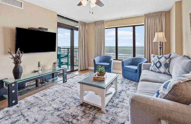 Steps from the ocean, spacious condo w/fitness center, indoor and outdoor pools, hot tub