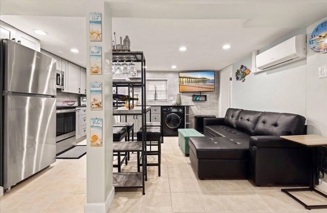 Steps to Beach! Modern Garden Apt w/Patio