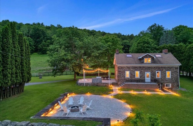 Stone Cottage w/Horses, Pond, Peloton & Hot Tub