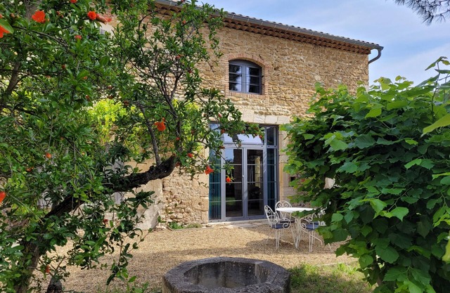 Stone farmhouse with garden and swimming pool in Drôme Provençale